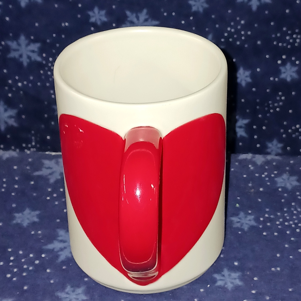 Hallmark Heart Handled Mug Valentines Coffee Tea 4 1/2"
